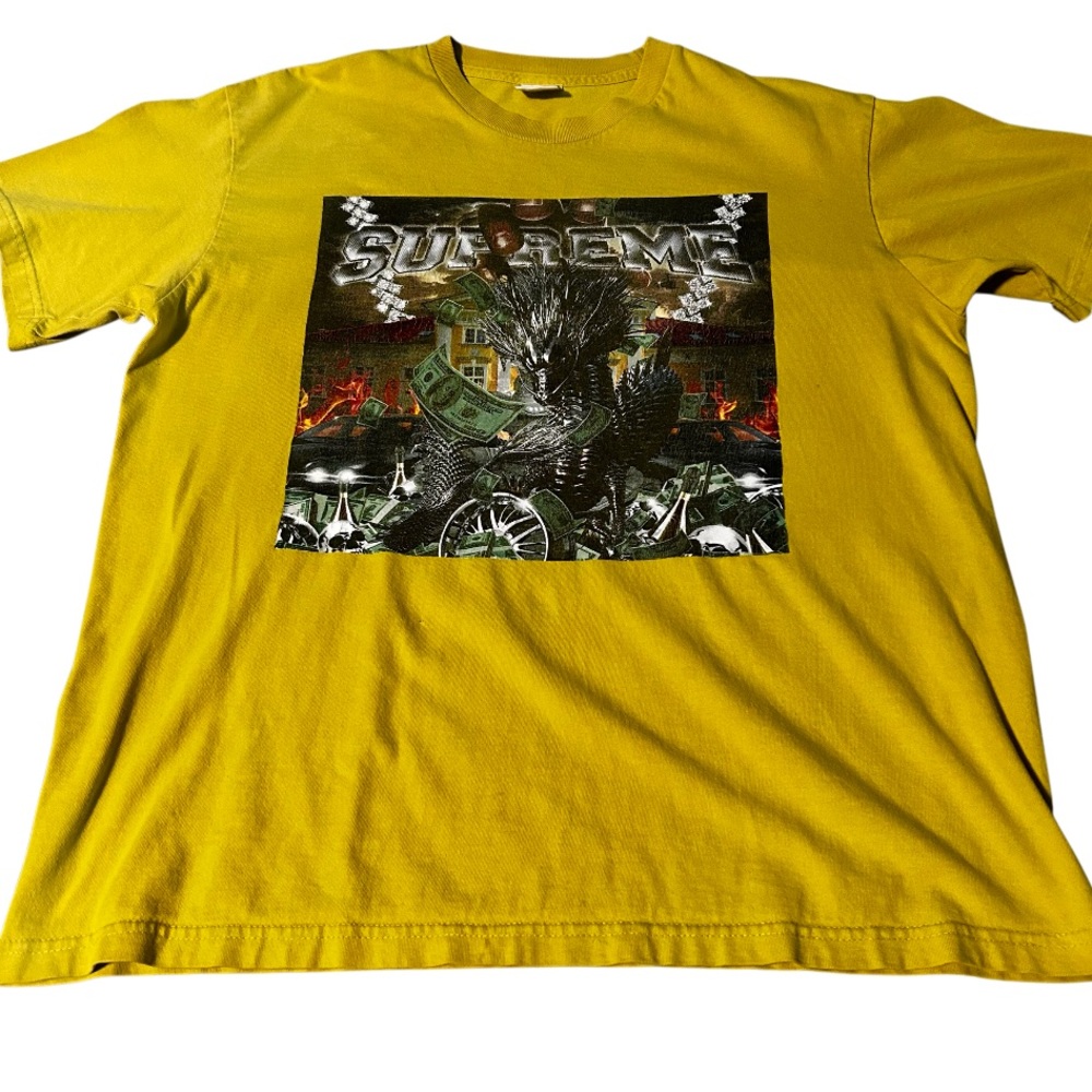 Supreme Dragon Mustard Graphic Tee SzM Men’s